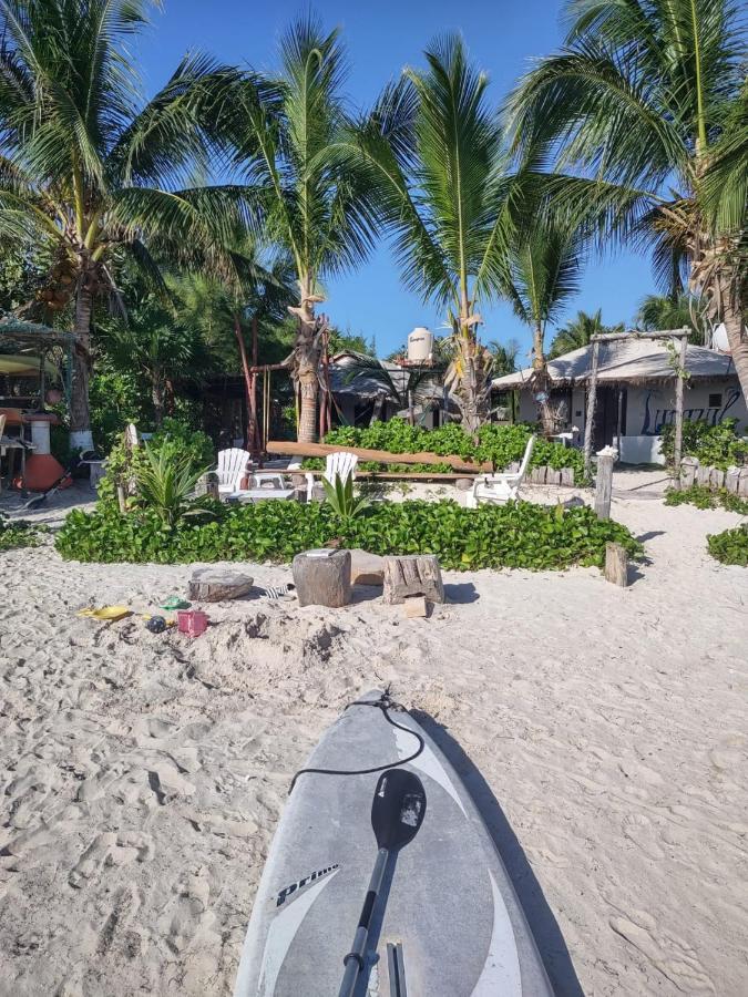 Lunazul Eco-Cabana Frente Al Mar Mahahual Esterno foto