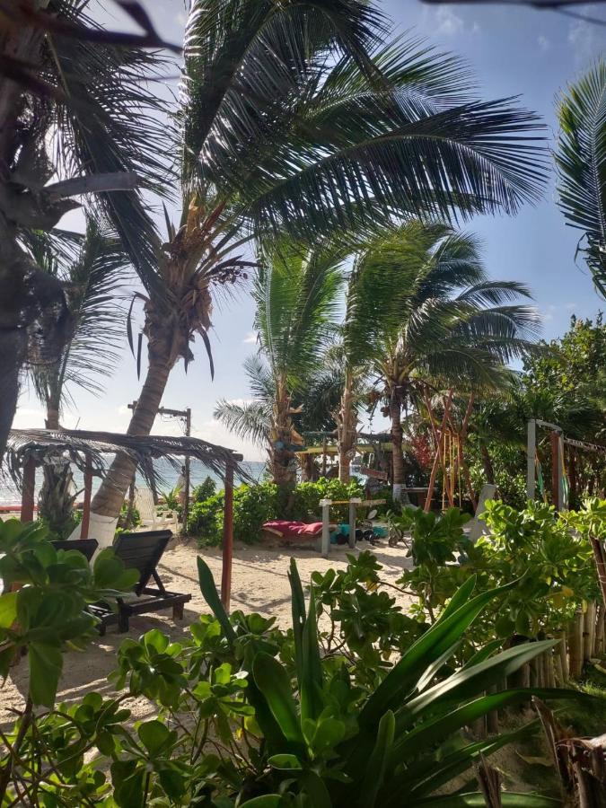 Lunazul Eco-Cabana Frente Al Mar Mahahual Esterno foto