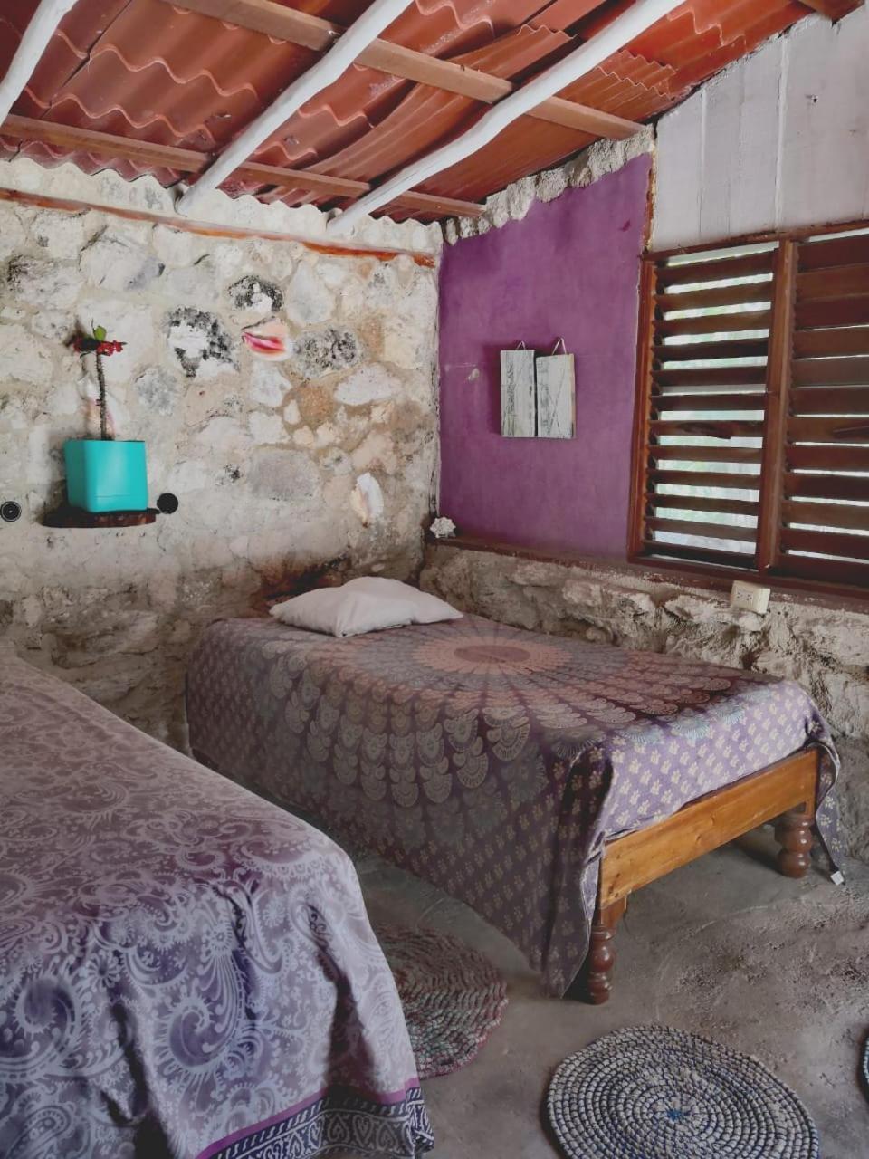 Lunazul Eco-Cabana Frente Al Mar Mahahual Esterno foto