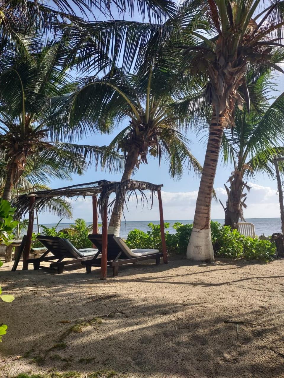 Lunazul Eco-Cabana Frente Al Mar Mahahual Esterno foto