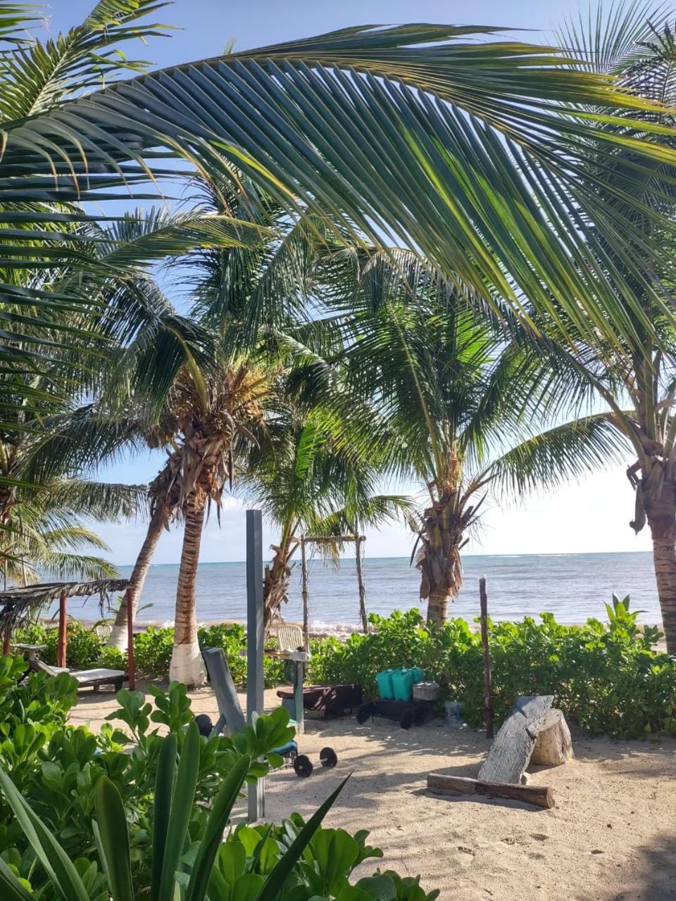 Lunazul Eco-Cabana Frente Al Mar Mahahual Esterno foto