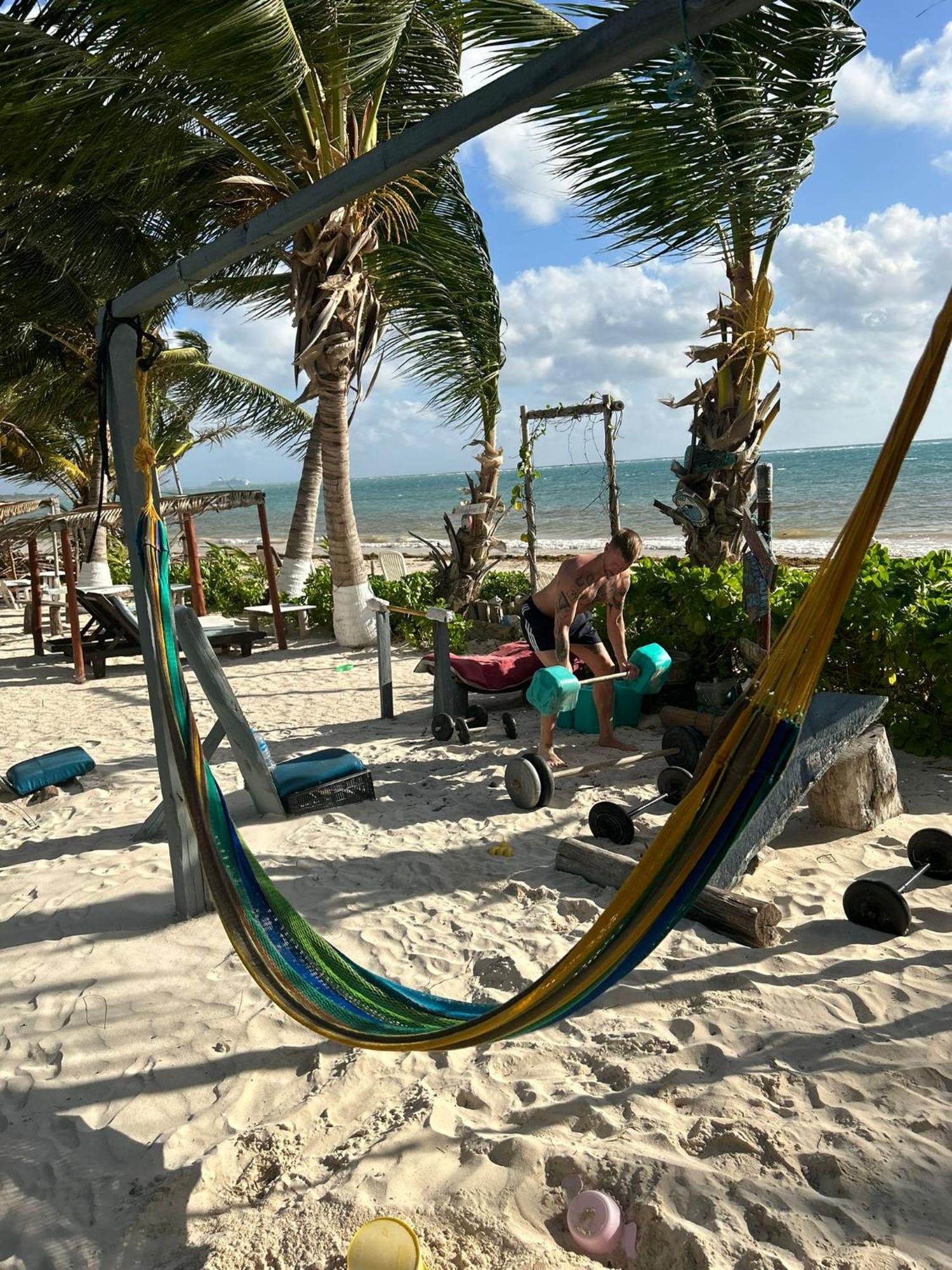 Lunazul Eco-Cabana Frente Al Mar Mahahual Esterno foto